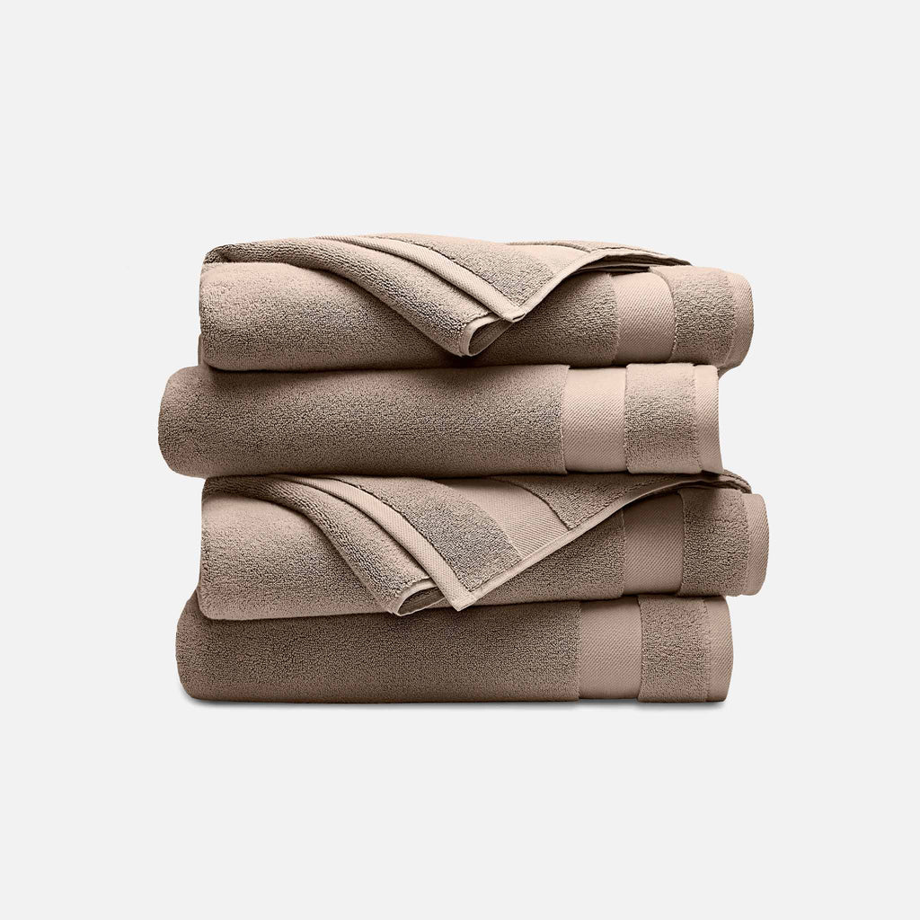 Super-Plush Set of 4 Bath Towel Bundle - Oak